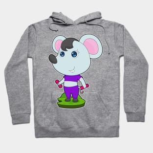 Mouse Fitness Dumbbells Hoodie